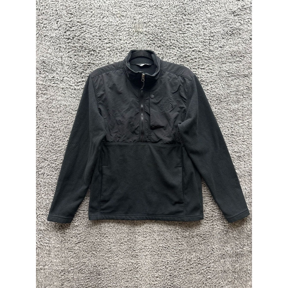The North Face Half‎ Zip Fleece Mock Neck Pullover Jacket Black Mens Size M